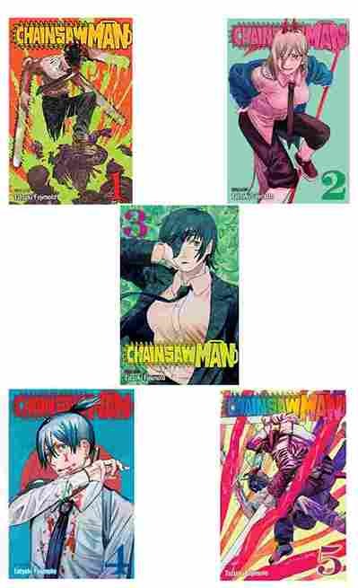 (COMBO PACK) Chainsaw Man Vol. 01 + Chainsaw Man Vol. 02 + Chainsaw Man Vol. 03 + Chainsaw Man Vol. 04 + Chainsaw Man Vol. 05 (Paperback) - Tatsuki Fujimoto